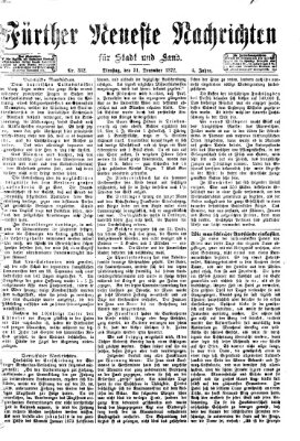 Fürther neueste Nachrichten für Stadt und Land (Fürther Abendzeitung) Dienstag 31. Dezember 1872