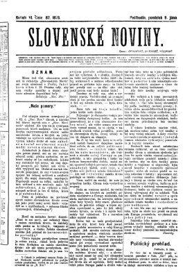 Slovenské noviny Montag 9. Juni 1873