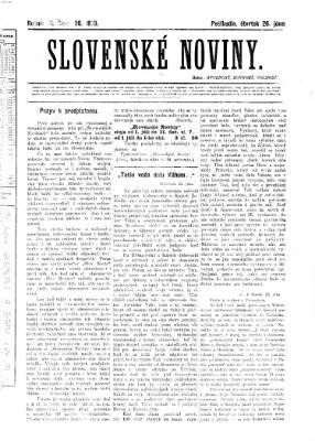 Slovenské noviny Donnerstag 26. Juni 1873