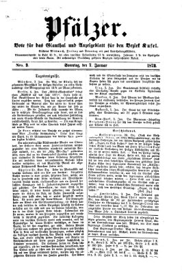 Pfälzer Sonntag 7. Januar 1872