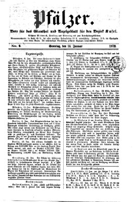 Pfälzer Sonntag 14. Januar 1872