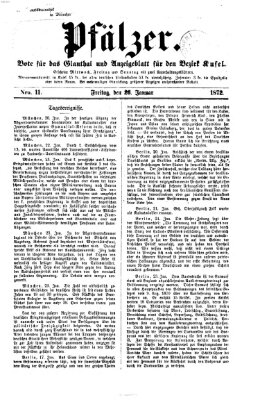 Pfälzer Freitag 26. Januar 1872