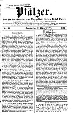 Pfälzer Sonntag 17. März 1872