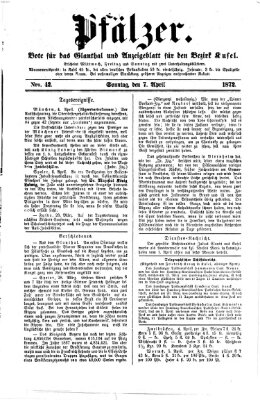 Pfälzer Sonntag 7. April 1872