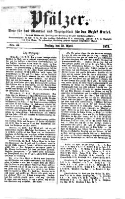 Pfälzer Freitag 19. April 1872