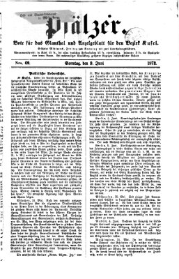 Pfälzer Sonntag 9. Juni 1872