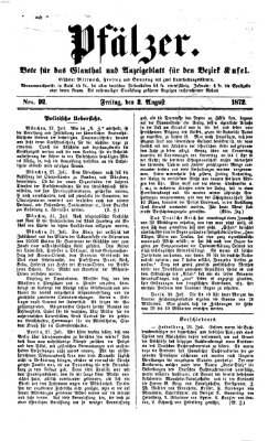 Pfälzer Freitag 2. August 1872