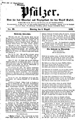 Pfälzer Sonntag 4. August 1872