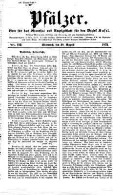 Pfälzer Mittwoch 28. August 1872