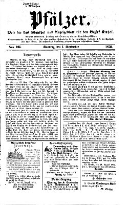 Pfälzer Sonntag 1. September 1872