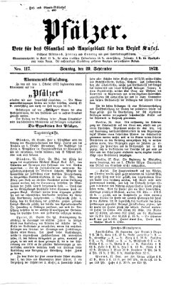 Pfälzer Sonntag 29. September 1872