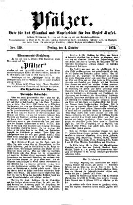 Pfälzer Freitag 4. Oktober 1872