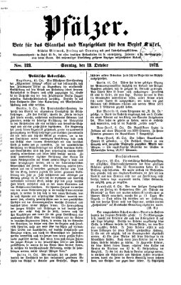 Pfälzer Sonntag 13. Oktober 1872