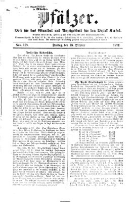 Pfälzer Freitag 25. Oktober 1872