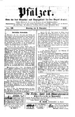 Pfälzer Sonntag 3. November 1872