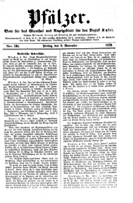 Pfälzer Freitag 8. November 1872