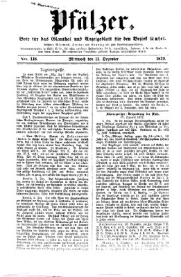 Pfälzer Mittwoch 11. Dezember 1872