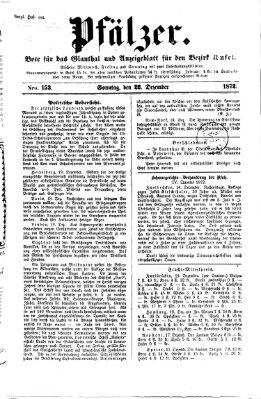 Pfälzer Sonntag 22. Dezember 1872