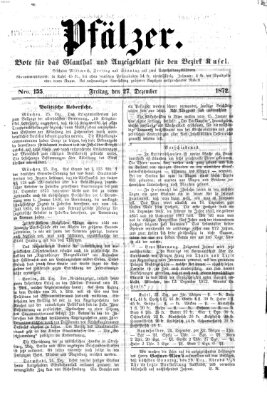 Pfälzer Freitag 27. Dezember 1872