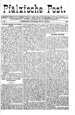 Pfälzische Post Donnerstag 25. Januar 1872