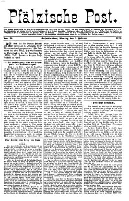 Pfälzische Post Montag 5. Februar 1872