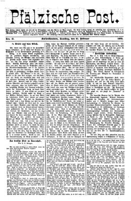 Pfälzische Post Samstag 10. Februar 1872