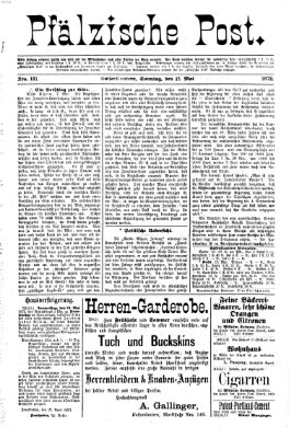 Pfälzische Post Sonntag 12. Mai 1872