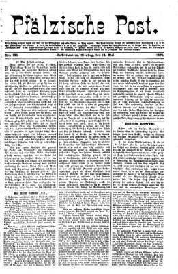 Pfälzische Post Dienstag 14. Mai 1872