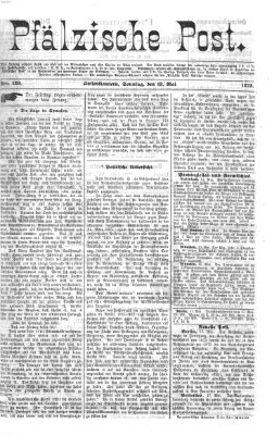 Pfälzische Post Sonntag 19. Mai 1872