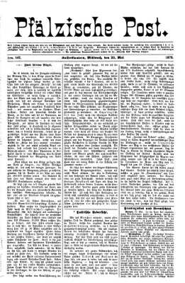 Pfälzische Post Mittwoch 29. Mai 1872