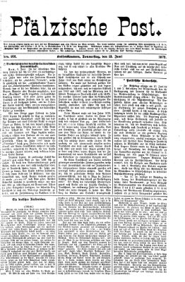 Pfälzische Post Donnerstag 13. Juni 1872