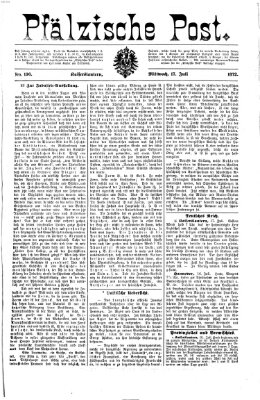 Pfälzische Post Mittwoch 17. Juli 1872