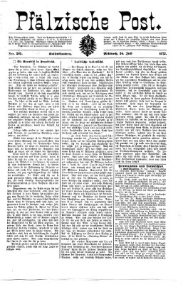 Pfälzische Post Mittwoch 24. Juli 1872