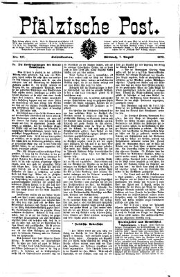 Pfälzische Post Mittwoch 7. August 1872