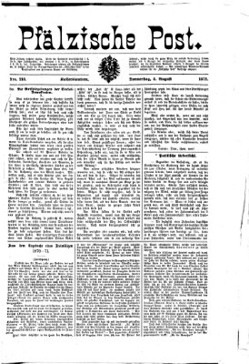 Pfälzische Post Donnerstag 8. August 1872