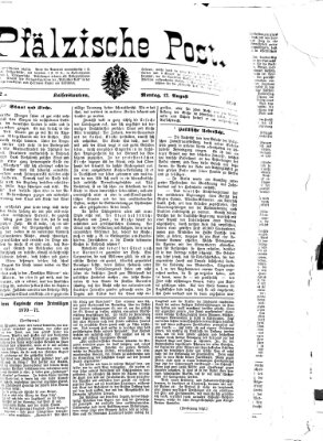 Pfälzische Post Montag 12. August 1872