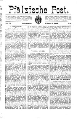 Pfälzische Post Mittwoch 14. August 1872