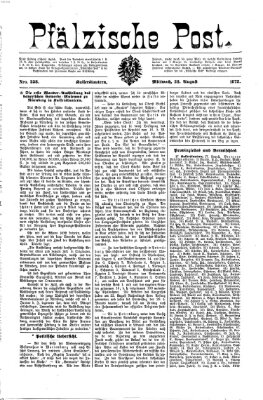 Pfälzische Post Mittwoch 28. August 1872