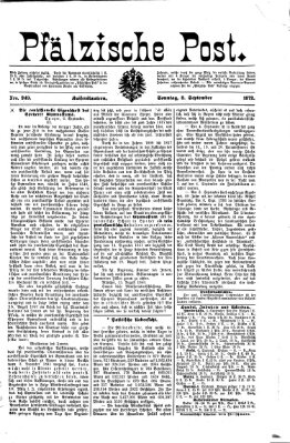 Pfälzische Post Sonntag 8. September 1872