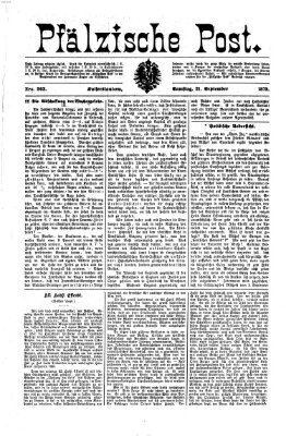 Pfälzische Post Samstag 21. September 1872