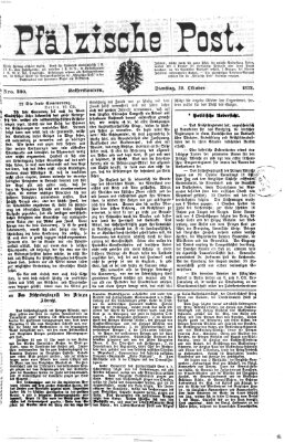 Pfälzische Post Dienstag 22. Oktober 1872