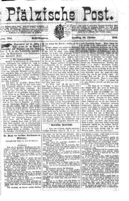 Pfälzische Post Samstag 26. Oktober 1872