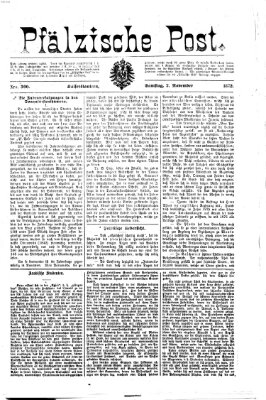 Pfälzische Post Samstag 2. November 1872