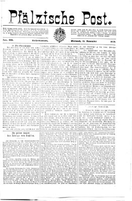 Pfälzische Post Mittwoch 13. November 1872