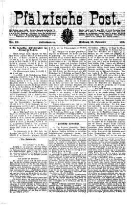 Pfälzische Post Mittwoch 20. November 1872