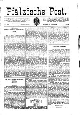 Pfälzische Post Dienstag 3. Dezember 1872