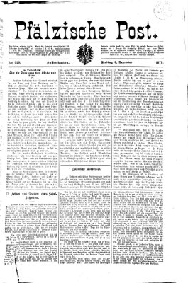 Pfälzische Post Freitag 6. Dezember 1872