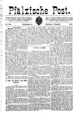 Pfälzische Post Samstag 7. Dezember 1872