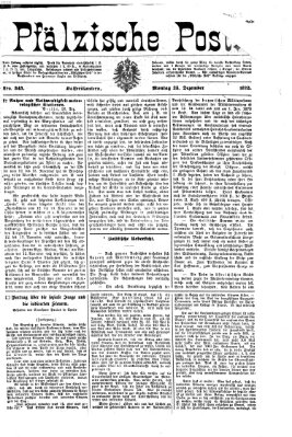 Pfälzische Post Montag 23. Dezember 1872