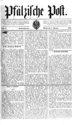 Pfälzische Post Mittwoch 8. Januar 1873